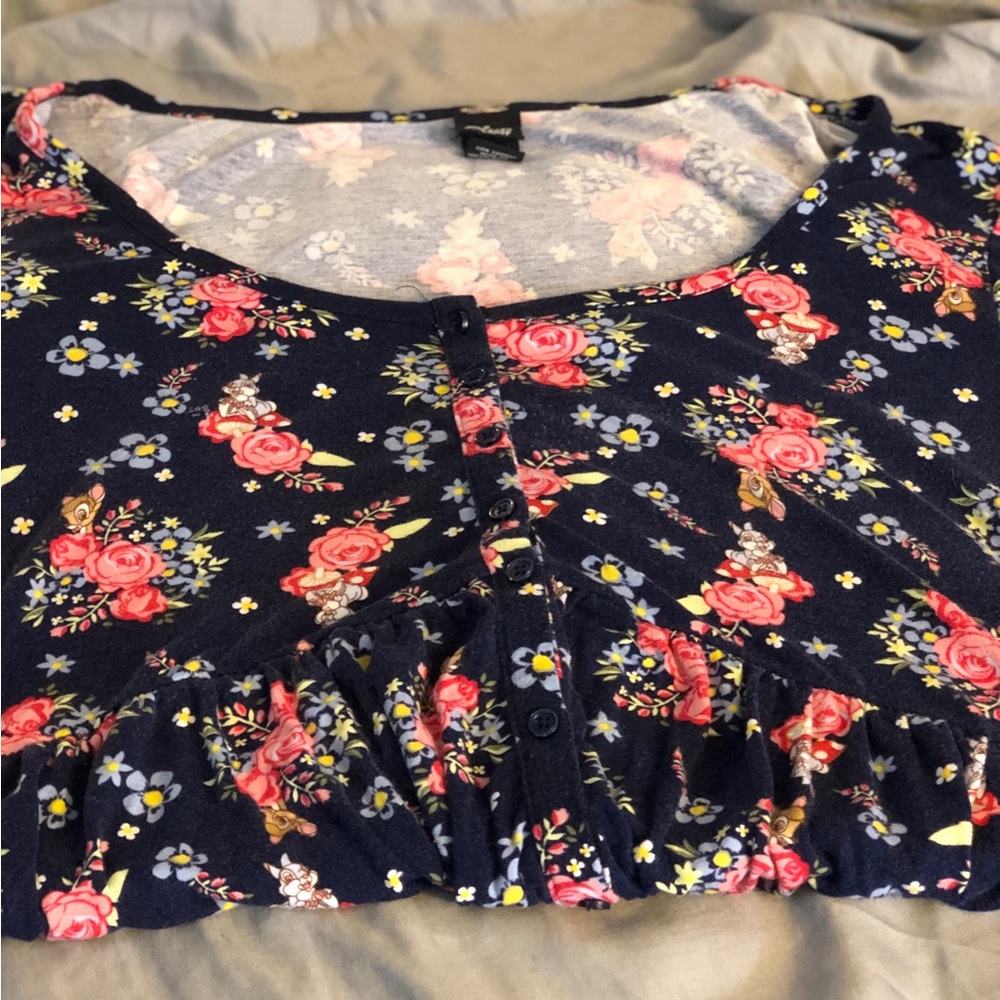 Blue Disney Bambi Torrid top 2X